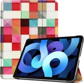 Tri-Fold Book Case - iPad Air (2020 / 2022) Hoesje - Colour Squares