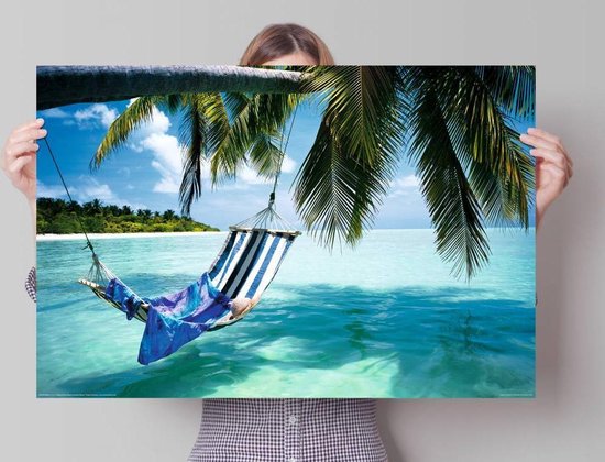 Poster Strand hangmat 61x91,5 cm