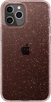 Spigen - iPhone 12 Pro Hoesje - Back Case Liquid Crystal Glitter Roze