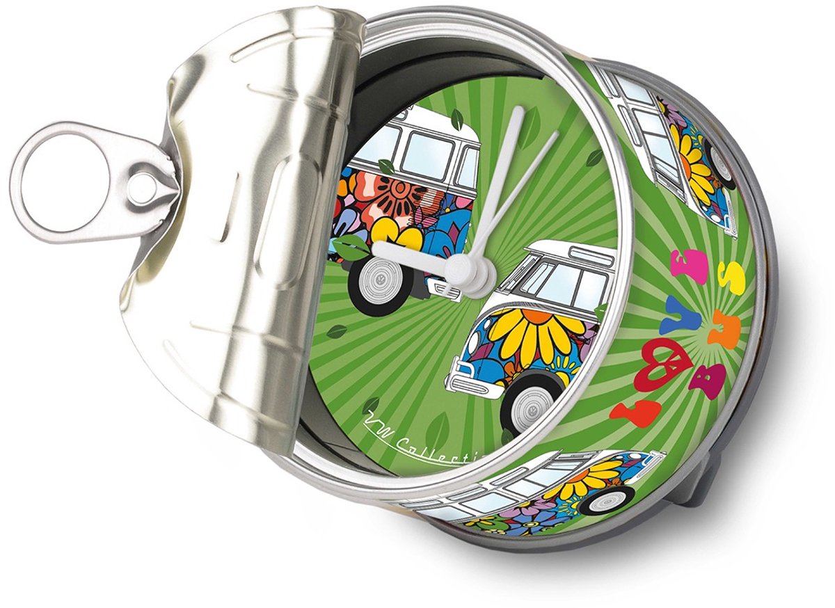 BRISA VW Collection - Volkswagen tafelklok magnetische klok MyClock met VW T1 Bulli Bus T1-motief