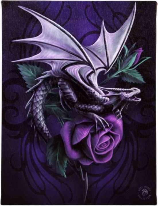 Something Different - Dragon Beauty Canvas afbeelding - Paars