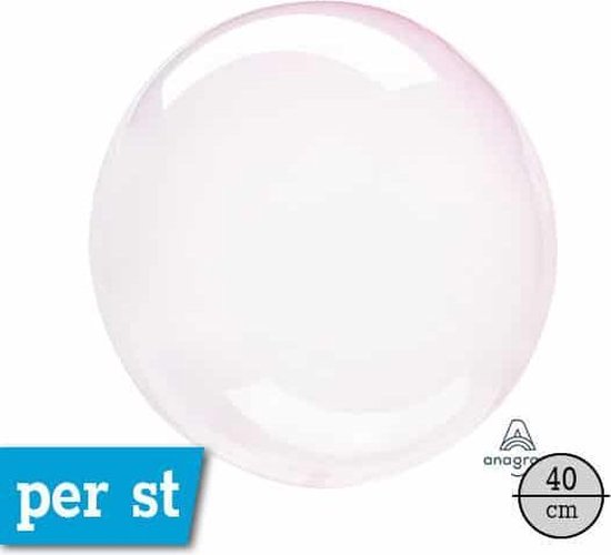 Anagram Folieballon Clearz Crystal Clear 46 Cm Transparant Roze