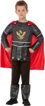 Smiffy's - Middeleeuwse & Renaissance Strijders Kostuum - Deluxe Ridder Van De Eerste Orde - Jongen - Rood, Zwart - Large - Carnavalskleding - Verkleedkleding