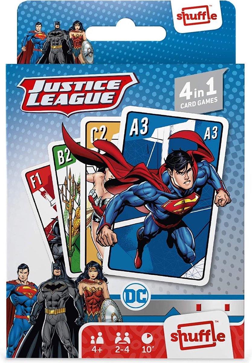 Dc Comics Kaartspel 4-in-1 Justice League Karton 32-delig