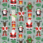 Cadeaupapier inpakpapier geschenkpapier rol Kerst Silver 50 centimeter x 200 meter