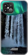 6F hoesje - geschikt voor iPhone 12 - Transparant TPU Case - Waterfall Polar Lights #ffffff