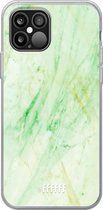 iPhone 12 Pro Max Hoesje Transparant TPU Case - Pistachio Marble #ffffff