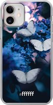 iPhone 12 Mini Hoesje Transparant TPU Case - Blooming Butterflies #ffffff