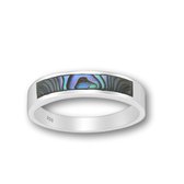 Zilveren ring Abalone shell
