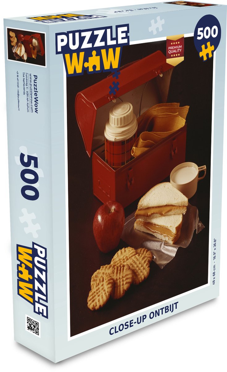 Afbeelding van product Puzzel 500 stukjes Jaren 70 - Close-up ontbijt - PuzzleWow heeft +100000 puzzels