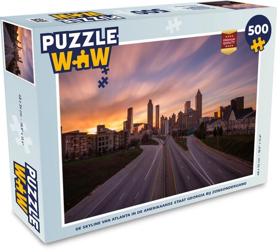 Puzzel 500 stukjes Atlanta - De skyline van Atlanta in de Amerikaanse staat  Georgia... | bol.com