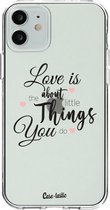 Casetastic Apple iPhone 12 / iPhone 12 Pro Hoesje - Softcover Hoesje met Design - Love is about Print