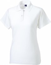Russell Europa Vrouwen/dames Klassiek Katoenen Korte Mouw Poloshirt (Wit)
