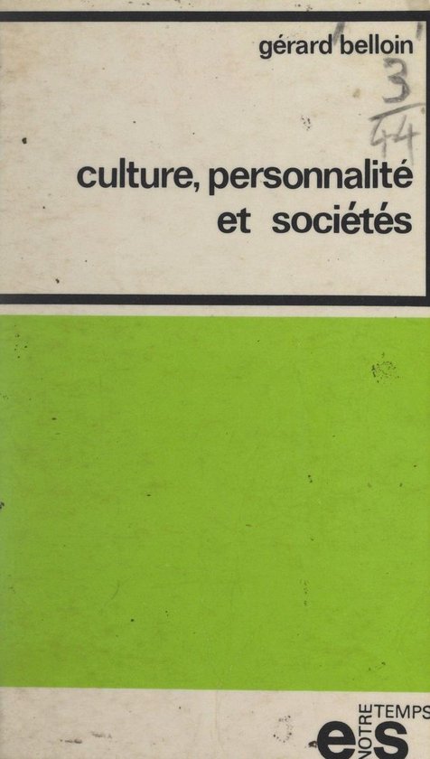 Culture, personnalité et sociétés