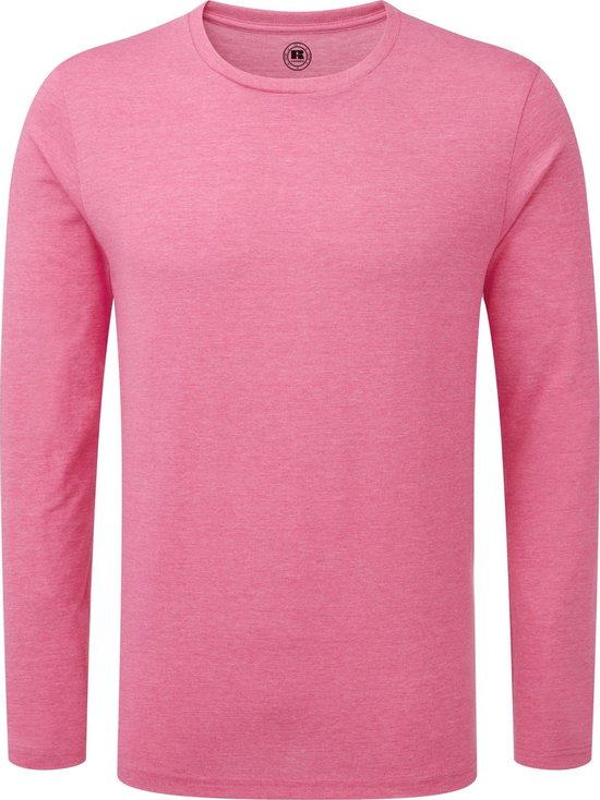 Russell Heren HD-T-shirt met lange mouwen (Roze Mergel) | bol.com