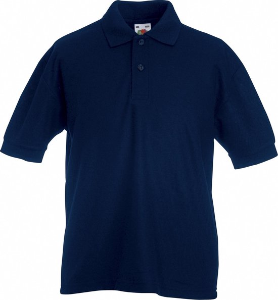 Fruit of the Loom Kinderen/Kinderen Unisex 65/35 Pique Polo Shirt (Donker Marine) Maat 140