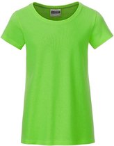 James and Nicholson Meisjes Basic T-Shirt (Kalk groen)