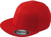 Myrtle Beach Unisex Flexfit Flat Peak Cap (Rood)