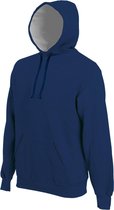 Kariban Heren Zware Contrasterende Hooded Sweatshirt / Hoodie K443 (Marine) M
