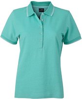 James and Nicholson Vrouwen/dames Polo Top (Caribisch Groen/Wit)