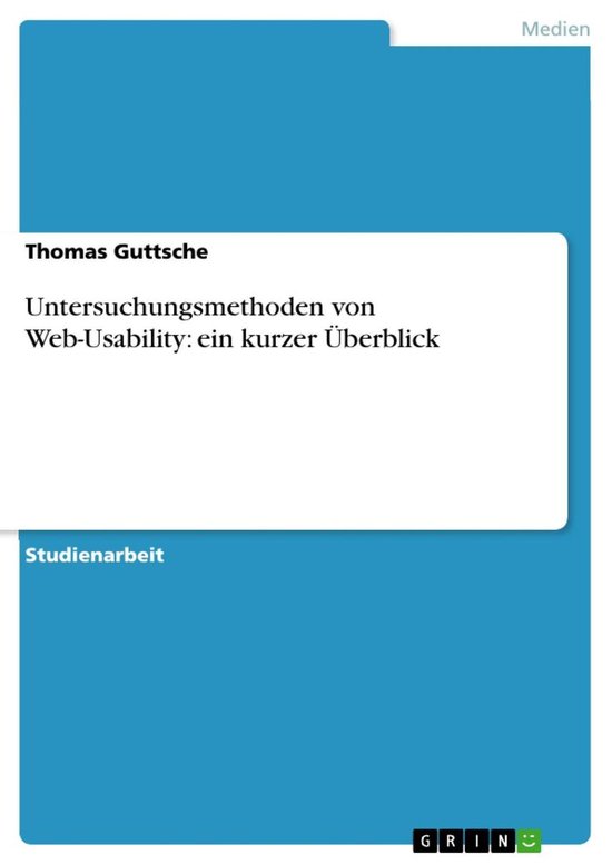 Untersuchungsmethoden Von Web-Usability - cover