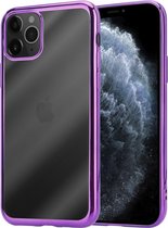 Metallic bumper case geschikt voor Apple iPhone 12 Pro Max - 6.7 inch - paars