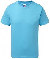 Russell T-Shirt Manche Courte Slim Enfants/ Enfants (Turquoise)