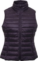 2786 Vrouwen/dames Terrein Mouwloos Gevoerde Gilet (Aubergine)