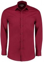 Kustom Kit Herenshirt met lange mouwen op maat van Poplin (Claret)