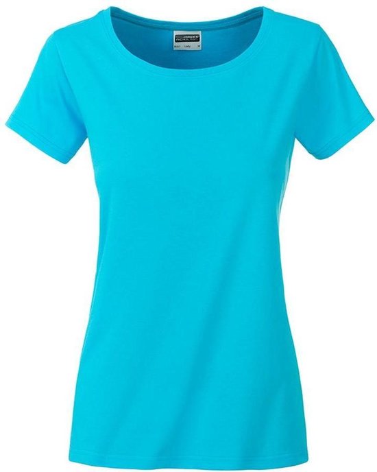 James and Nicholson T-shirt Basic en coton bio pour femmes / femmes (Turquoise)