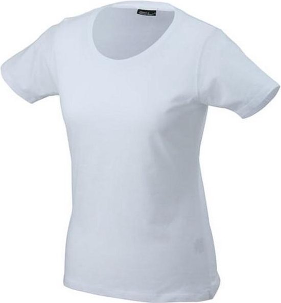 James and Nicholson Dames/dames Basic T-Shirt (Wit)