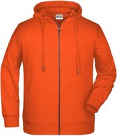 James and Nicholson Heren Basisrits Hoody (Oranje)