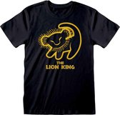 Disney The Lion King Heren Tshirt -2XL- Silhouette Zwart