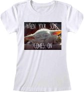 Star Wars Dames Tshirt -2XL- The Mandalorian - Song Comes On Wit