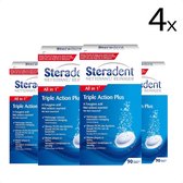 Steradent Kunstgebit Reiniger - Triple Action Plus - 90 stuks x4