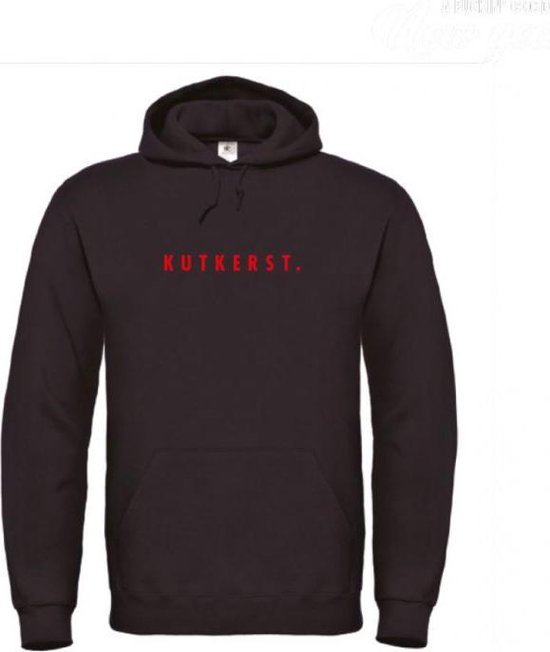 Kerst hoodie zwart XL Kutkerst - rood glitter - soBAD. | Kersttrui soBAD.  |... | bol