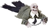 "Kruipende skelet decoratie met licht en geluid Halloween  - Feestdecoratievoorwerp - One size"