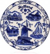 Delfts Blauw Embossed Bord 20 Cm Holland - Souvenir