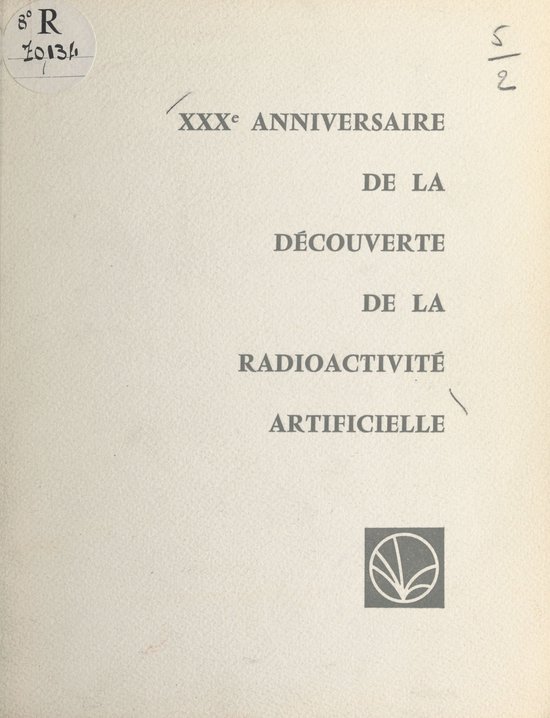 XXXe anniversaire de la découverte de la radioactivité art ... - cover