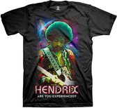 Jimi Hendrix Heren Tshirt -2XL- Cosmic Zwart