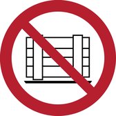 Pictogram bordje Verboden de weg te blokkeren | Ø 100 mm - verpakt per 2 stuks