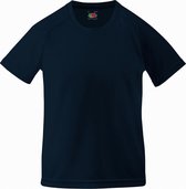 Fruit Of The Loom Kinderen Unisex Prestatie Sportskleding T-Shirt (2 stuks) (Donker Marine) Maat 128