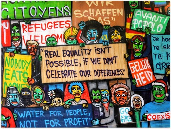 Poster – Gelijkheid Muurschildering - 40x30cm Foto op Posterpapier