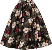 Hell Bunny Tahiti 50's Swing Rok Zwart