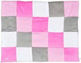 Jollein Boxkleed 100x140cm Block pink/grey