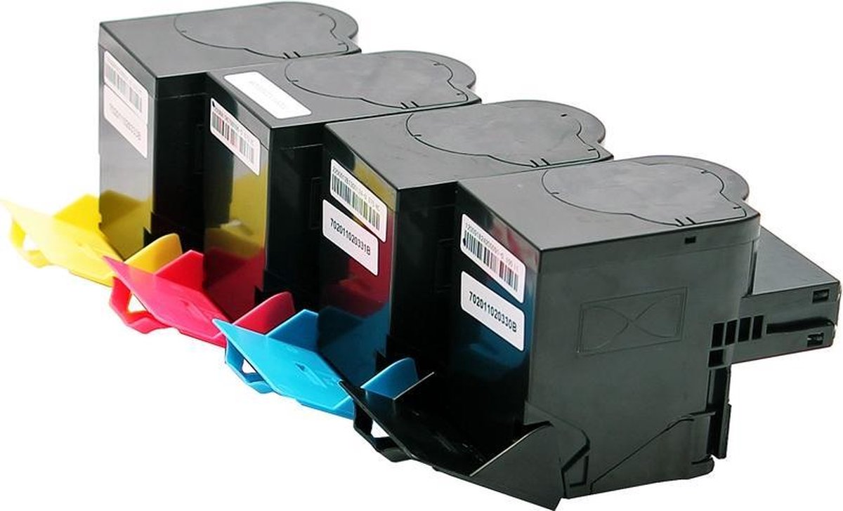 Print-Equipment Toner cartridge / Alternatief voordeel pakket Lexmark C530/ C543 zwart, rood, geel, blauw