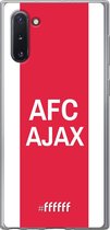 Samsung Galaxy Note 10 Hoesje Transparant TPU Case - AFC Ajax - met opdruk #ffffff