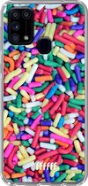 Samsung Galaxy M31 Hoesje Transparant TPU Case - Sprinkles #ffffff