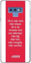 Samsung Galaxy Note 9 Hoesje Transparant TPU Case - AFC Ajax Dit Is Mijn Club #ffffff