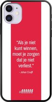 iPhone 11 Hoesje TPU Case - AFC Ajax Quote Johan Cruijff #ffffff